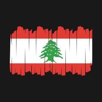 Lebanon Flag Brush Vector Illustration