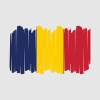 Chad Flag Brush Vector Illustration