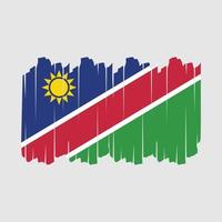 ilustración de vector de pincel de bandera de namibia