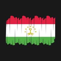 Tajikistan Flag Brush Vector Illustration