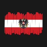 Austria Flag Brush Vector Illustration