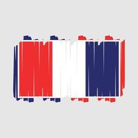 Ilustración de vector de cepillo de bandera de Francia