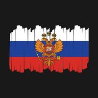 Ilustración de vector de cepillo de bandera de rusia