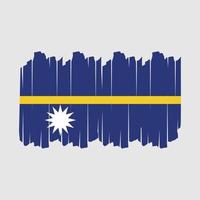 Nauru Flag Brush Vector Illustration