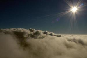 Aerial photo above the clouds