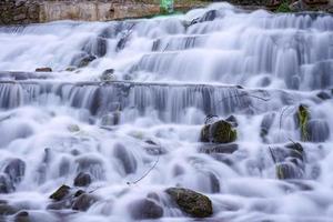 Long Exposure River Landscape During Fall photo