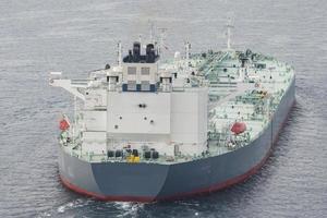 Tanker ship in sea photo
