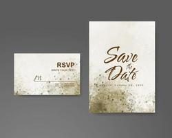 Wedding invitation with abstract watercolor background vector