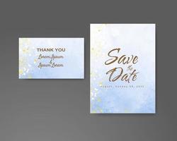 Wedding invitation with abstract watercolor background vector