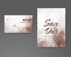 Wedding invitation with abstract watercolor background vector