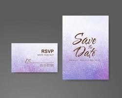 Wedding invitation with abstract watercolor background vector