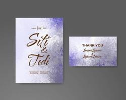 Wedding invitation with abstract watercolor background vector