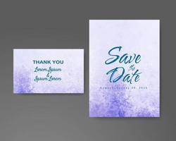 Wedding invitation with abstract watercolor background vector