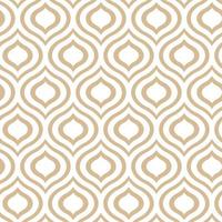 Abstract geometric gold pattern on a white background. Seamless linear illustrations in Arabic style. Stylish fractal texture. Vector drawing to fill the background, laser engraving and cutting.