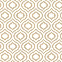 Abstract geometric gold pattern on a white background. Seamless linear illustrations in Arabic style. Stylish fractal texture. Vector drawing to fill the background, laser engraving and cutting.