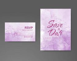 Wedding invitation with abstract watercolor background vector