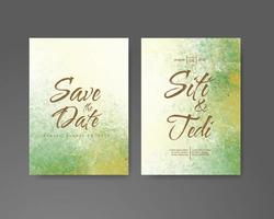 Wedding invitation with abstract watercolor background vector