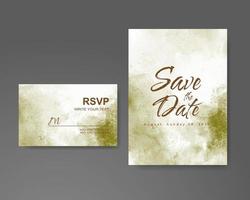 Wedding invitation with abstract watercolor background vector