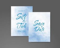 Wedding invitation with abstract watercolor background vector