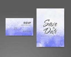 Wedding invitation with abstract watercolor background vector