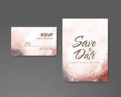 Wedding invitation with abstract watercolor background vector