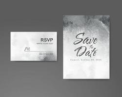 Wedding invitation with abstract watercolor background vector