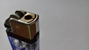 shiny metal used cigarette lighter photo