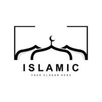 mezquita logo, vector islámico, islámico día Ramadán diseño, eid eid, y eidul adha