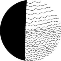 round curves linear pattern vector