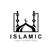 mezquita logo, vector islámico, islámico día Ramadán diseño, eid eid, y eidul adha