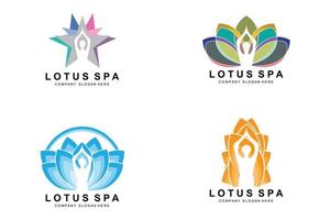 Yoga Logo Design, Sports Icon Illustration Fitness And Mind And Body Concentration vector