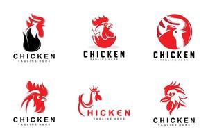 Grilled Chicken Barbecue Logo Design,Chicken Head Vector, Company Brand vector