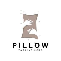 Pillow Logo, Bed and Sleep Design, Vector Illustration of Dream Icon