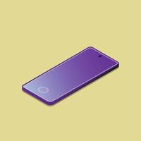 Isometric mobile phone Isolated on background vector