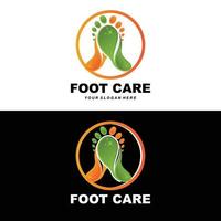 Foot Care Logo Design Health Illustration Woman Pedicure Salon Vector