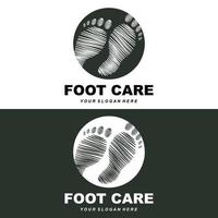 cuidado de los pies diseño de logotipo salud ilustración mujer pedicura salón vector