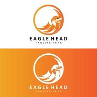 Eagle Head Logo Design, Flying Feather Animal Wings Vector, Product Brand Icon Illustration vector