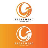 Eagle Head Logo Design, Flying Feather Animal Wings Vector, Product Brand Icon Illustration vector