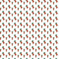 Seamless pattern with flat carrots. Cartoon vector illustration.