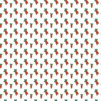 Seamless pattern with flat carrots. Cartoon vector illustration.