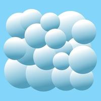 Abstract bubbles gradient background. Circles cloud shape vector isolated illustration.