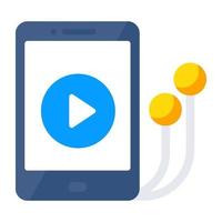 A unique design icon of mobile video vector