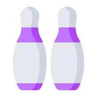 Skittles showcasing concept of bowling game vector