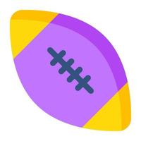 American football icon, flat design of rugby vector