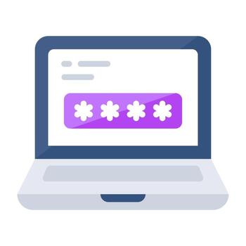 plano diseño icono de sistema contraseña vector