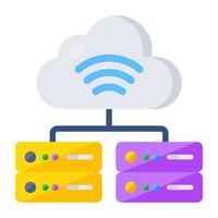 An icon design of cloud servers vector