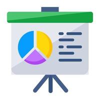 Business presentation icon, editable vector