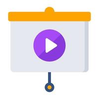 Modern design icon of video presentation vector