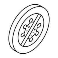 linear design icon of stop covid vector