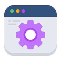Conceptual flat design icon of web development vector